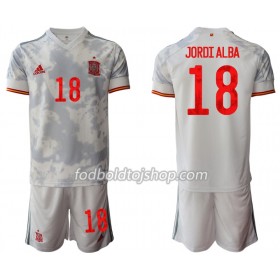 Spanien Jordi Alba 18 Børn Udebane Fodboldsæt EURO 2020 S/S (+ Korte bukser)